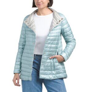 HERNO Blue Reversible A Shape Ultralight Jacket